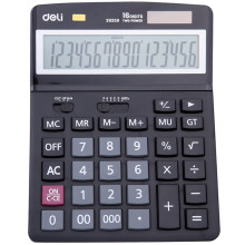 Калькулятор настольный DELI "39259" 16 разрядный, 195х148х45 мм черный