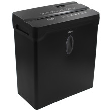 Шредер Deli, 4 уровень секретности (4х 33мм), 5 листов, 10 литров