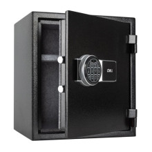 Сейф огнестойкий DELI "ET587" электронный замок + ключ, 380х300х420 мм, 22,9 кг, черный