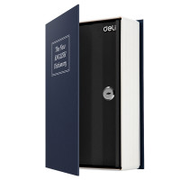 Сейф-книга DELI "ET641" замок ключ, 240х155х55 мм, 0.751 кг, синий