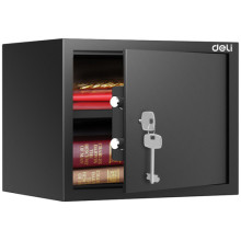 Сейф мебельный DELI "ET563" ключевой замок, 380х300х300 мм, 10,5 кг, черный
