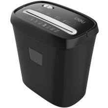 Шредер Deli, 3 уровень секретности (5х38мм), 8 листов, 15 литров