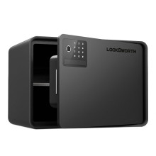 Сейф LockSworth биометрический + электронный замок + ключ, 250х360х250 мм, 6 кг, черный